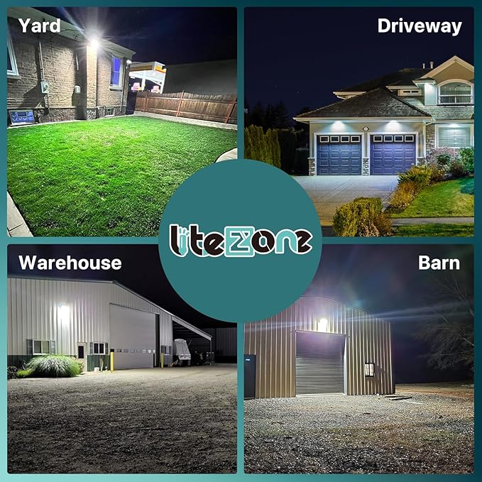 LED Wall Pack Light: 120W 18000LM Glass Lens Wall Pack Lights Outdoor LED