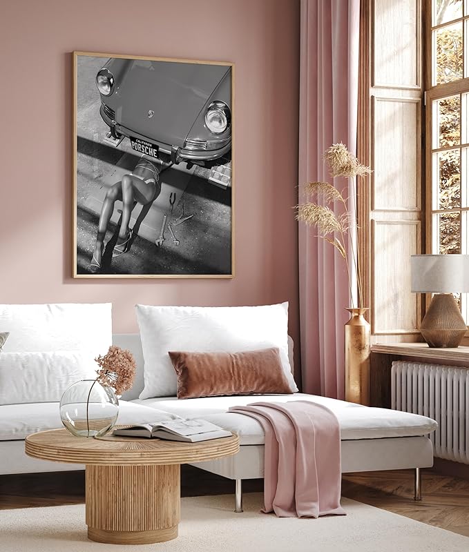 Poster Master Woman Under Classic Car Poster