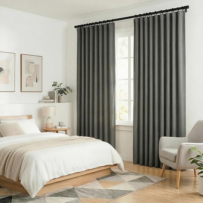hoeflife Blackout Curtains for Bedroom Room Darkening Curtains for Living Room
