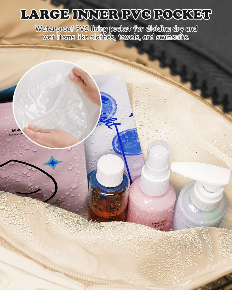 Vogewood Women Duffle Bag with Initial, Gifts for Women Unique-Personal Item Travel Bags,Gym Bag with Wet Pocket,Lightweight Travel Bags Personalized Tote with Makeup Pouch
