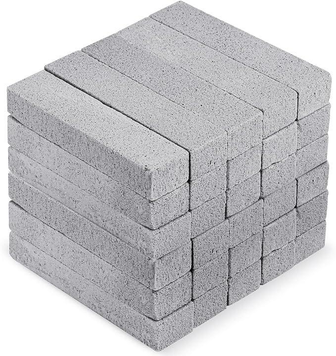 90 Pack Pumice Stones Bulk for Cleaning - Grey Pumice Scouring Pad, Pumice Stick Cleaner for Removing Toilet Bowl Ring, Bath, Household, Kitchen, Pool, 5.9 x 1.4 x 0.9 Inch