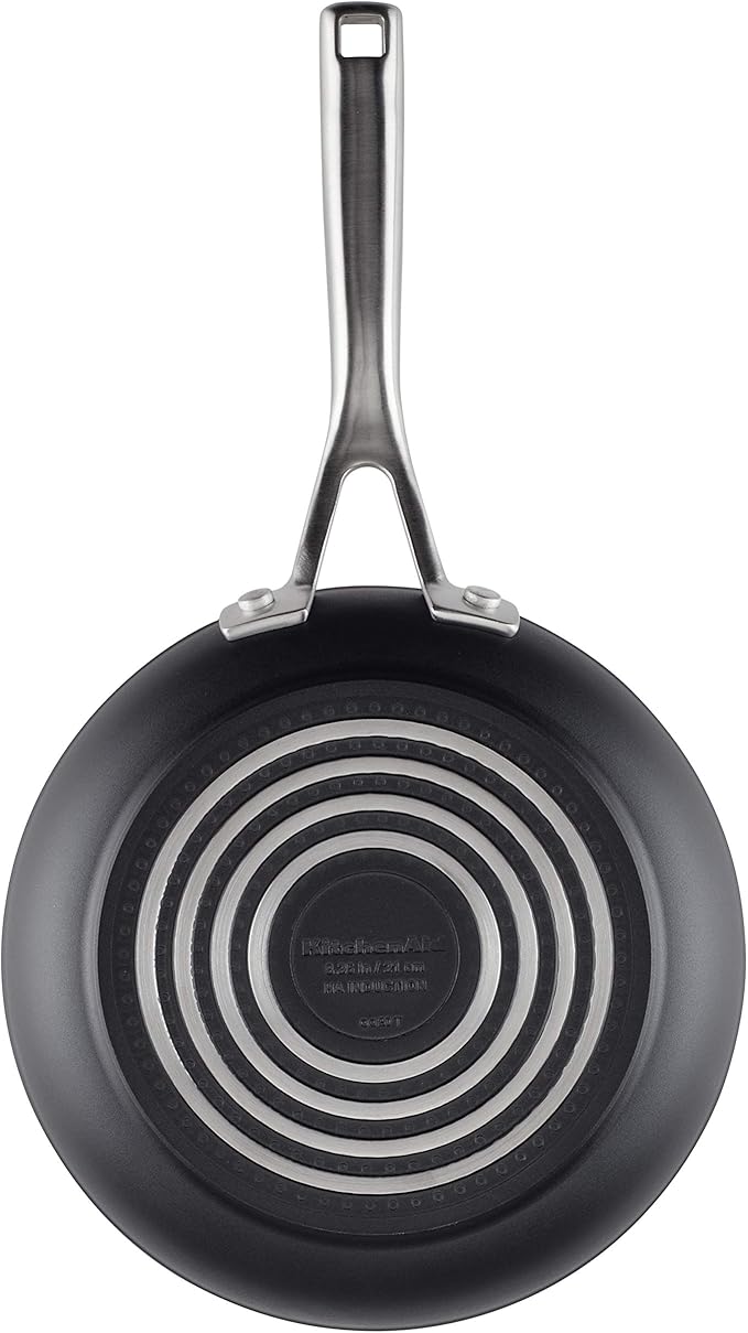 KitchenAid Hard Anodized Induction Nonstick Fry Pan/Skillet, 8.25 Inch, Matte Black
