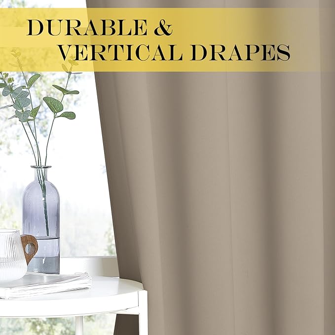 NICETOWN Blackout Curtains 84 Inch Length, Thermal Insulated Room Darkening