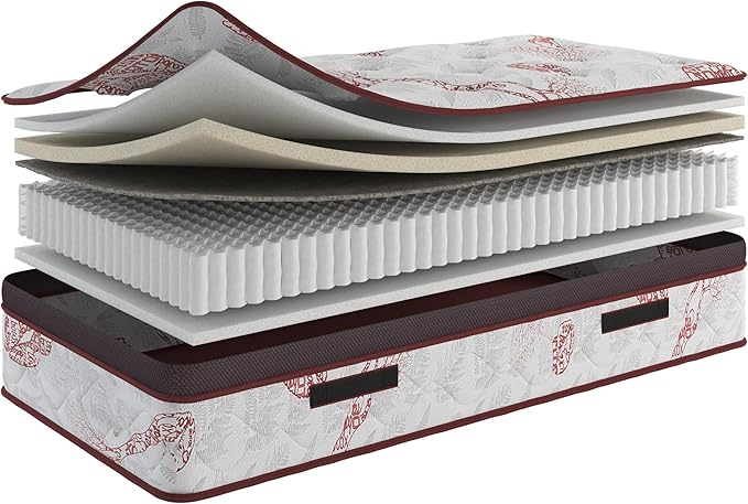 Ottomanson Twin 13" Luxury I Eurotop Mattress, Medium-Firm Memory Foam Comfort - Made in USA - Premium Quilted Cover Mattress - Fiberglass-Free - Bed in a Box