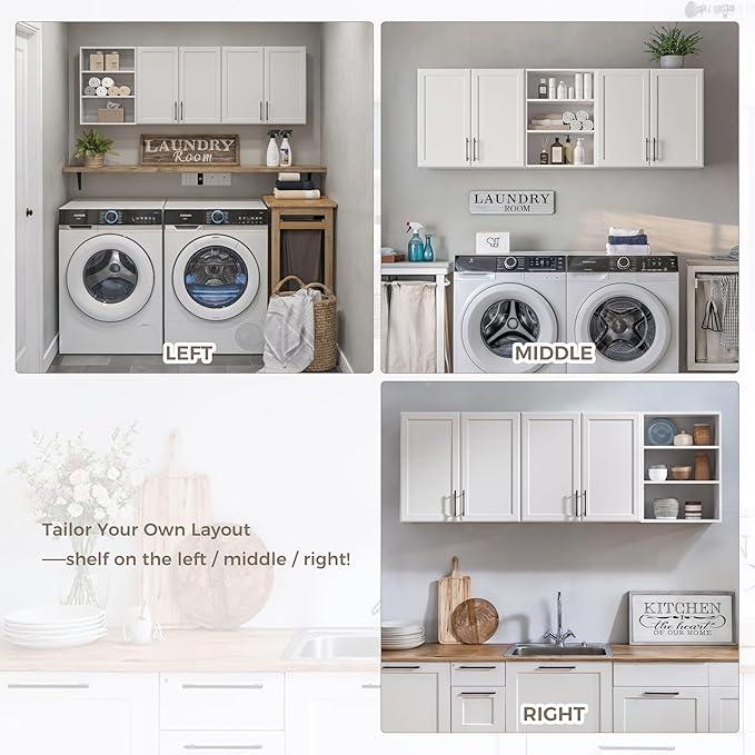 FIMELLO 78.6''W X 11''D X 21.7''H Wall Cabinets