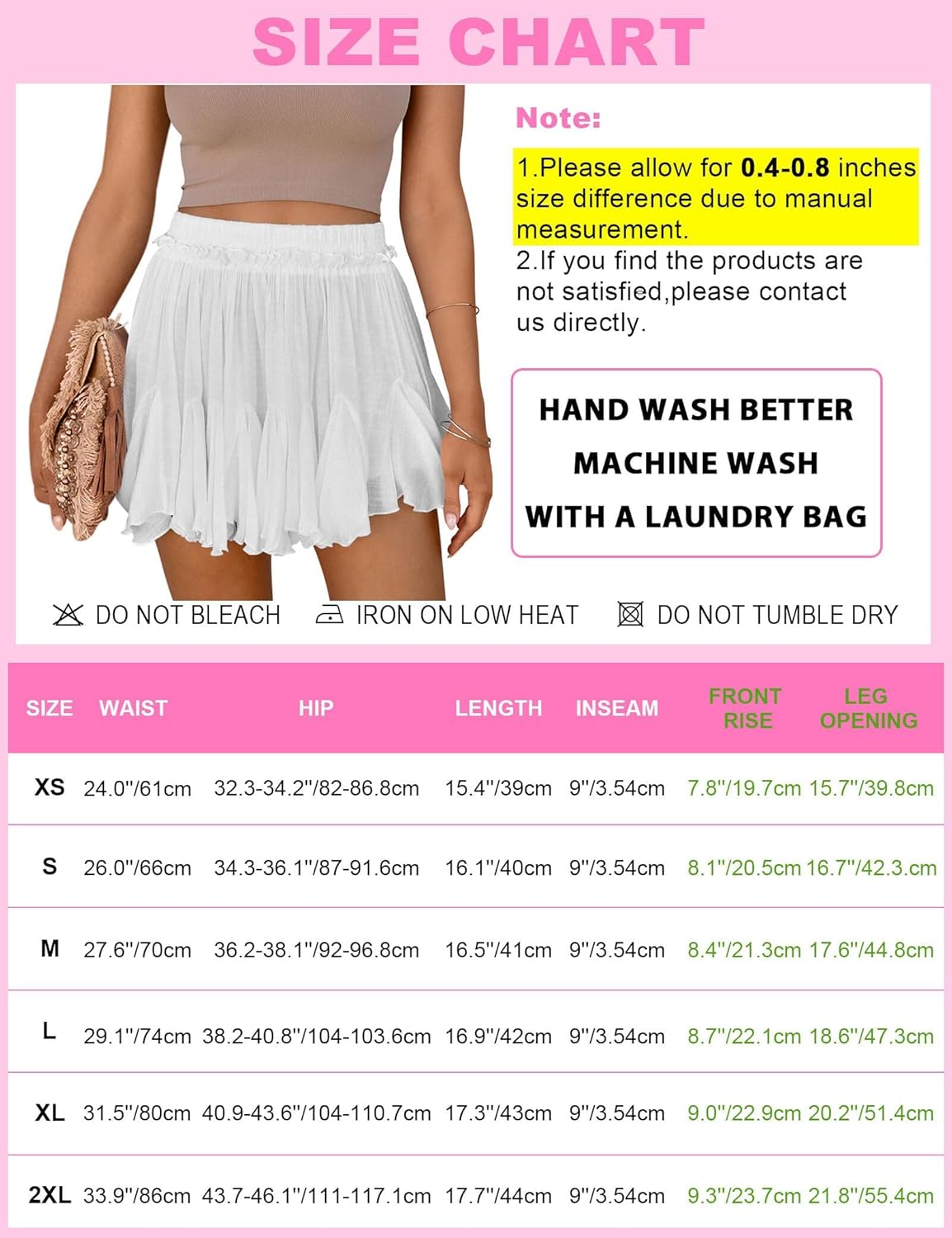 Skiennix Women's Boho Flowing Shorts - High Waist Ruffle Skorts with Pockets | Trendy Summer Style
