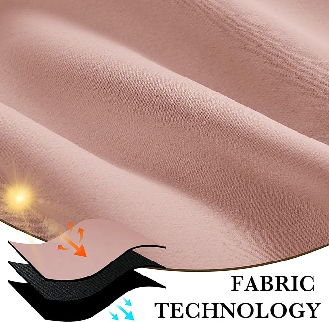 RYB HOME 100% Blackout Short Curtains