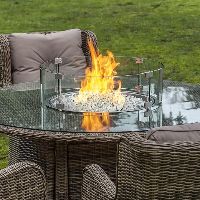 Mr. Fireglass 10 Pounds Fire Glass - 1/4 Inch High Luster Reflective Tempered Glass Rocks for Fireplace Fire Pit Table and Landscaping, Platinum