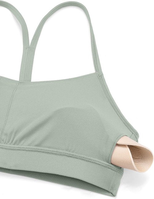 CRZ YOGA Y-Back Sports Bra for Women - Padded Low Impact Workout Top | Butterluxe Fabric