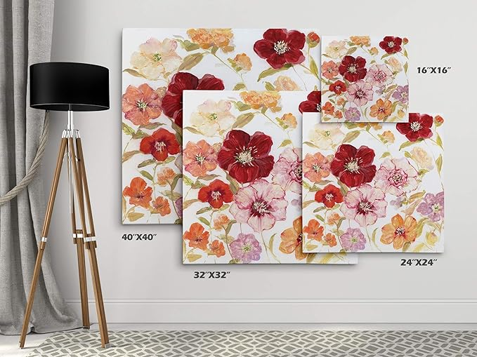 Wexford Home Avant Garden II Gallery Wrapped Canvas Wall Art, 24x24,