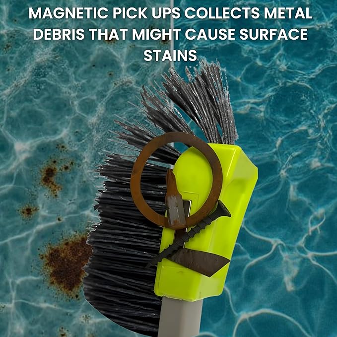 OREQ Corporation 22"/28" Animal Pro Pool Brush | Heavy-Duty All Surface & Vinyl Brush | Professional Pool Wall & Floor Cleaning Tool (28")