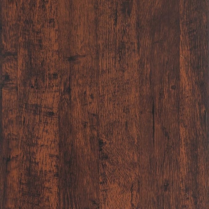 Dimoon 118"x17.7"Peel and Stick Wood Wallpaper Red Brown Wood Paper Red Dark
