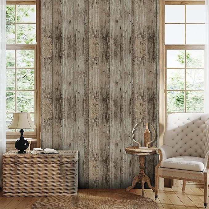 TANONE Wood Contact Paper Kitchen Peel and Stick Wallpaper, Self Adhesive