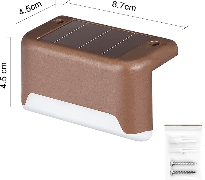 SOLPEX Solar Deck Lights Outdoor 16 Pack, Solar Step Lights Waterproof Led Solar lights for Outdoor Stairs, Step , Fence, Yard, Patio, and Pathway(Warm White)