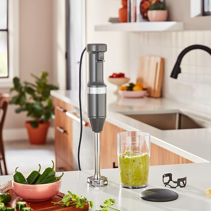 KitchenAid Variable Speed Corded Hand Blender KHBV53, Charcoal Grey