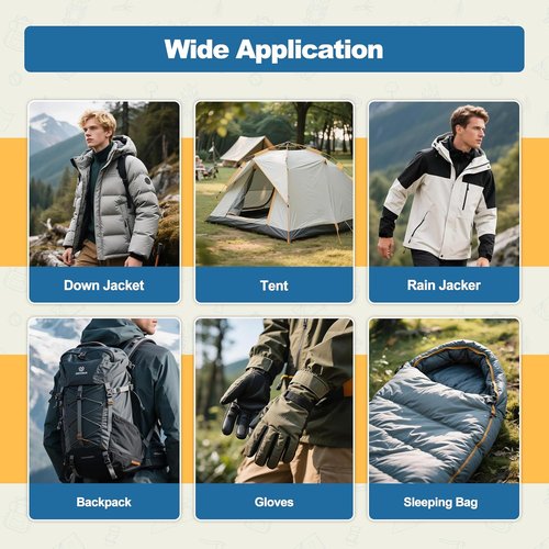 KING MOUNTAIN Self-Adhesive Nylon Fabric Repair Patch - Waterproof 5x8 Inch Kit for Quick Repairs | 8 Pcs (White)