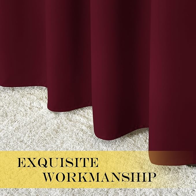 NICETOWN Blackout Room Divider Curtains 84 inch Length, Grommet Energy Saving