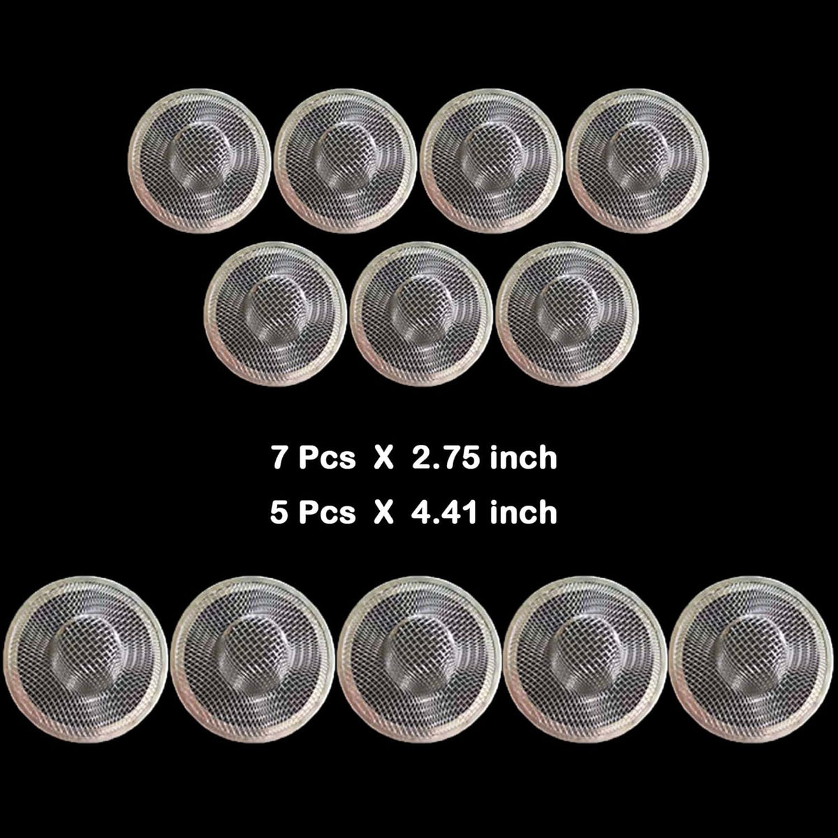 12PCS Stainless Steel Slop Basket Filter Trap, 2.75" & 4.41" Mesh Sink Drain Strainer Screen Bathroom Kitchen, Drain Mesh Basket Cover Hair Catcher for Lavatory RV Shower Floor Utility Drain