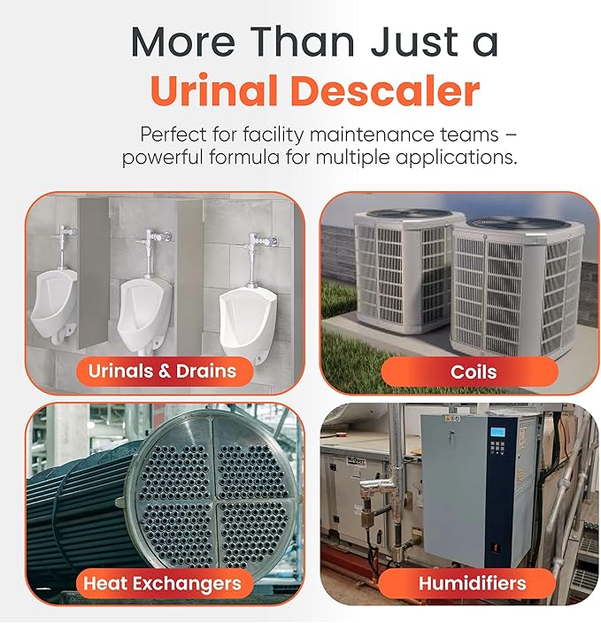 Brodi CRETE Urinal Drain Cleaner, Commercial Grade, Restores Pipes to Original Diameter, Urinal Descaler & Deodorizer, Safe for Pipes, No Harsh Fumes, Urine Salt Remover, 16 Fl Oz (Pack of 12)