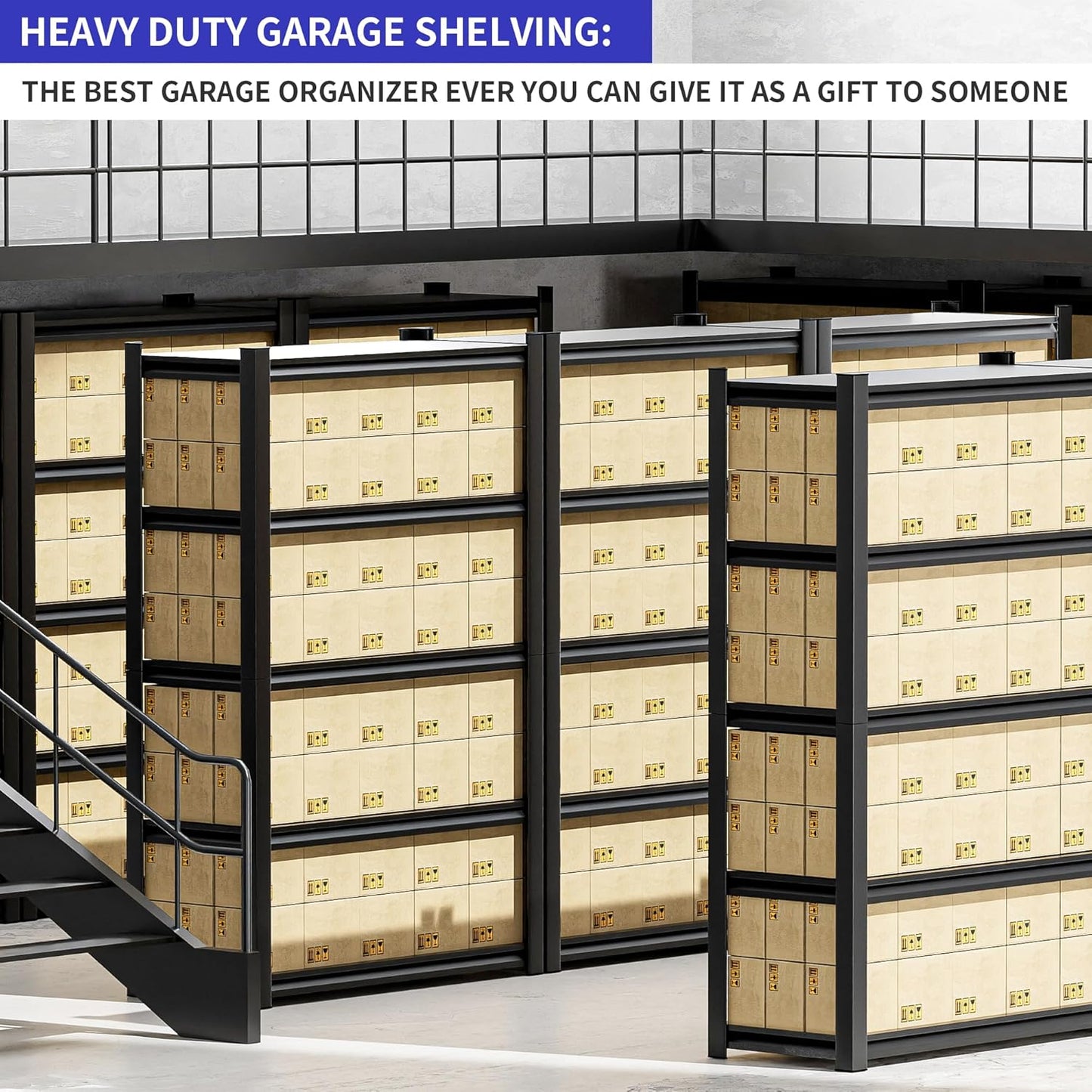 Garage Shelving Unit,4 Pieces78 HThickened Metal Shelving Units for Garage Storage Shelves Adjustable Shelves,5 Tier Industrial Shelving Shelf Metal Shelves for Storage for Warehouse Basement
