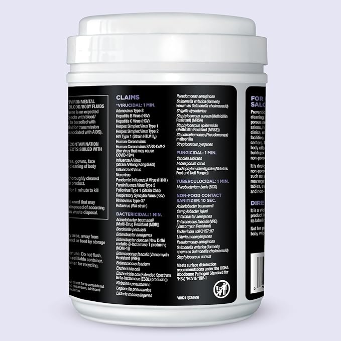 Prevention All Purpose Disinfectant Wipes – Canister of Cleaning Wipes for Salons, Spas, Wellness Centers and Yoga Studios – Hospital Grade Surface Sanitizing – 160 Count
