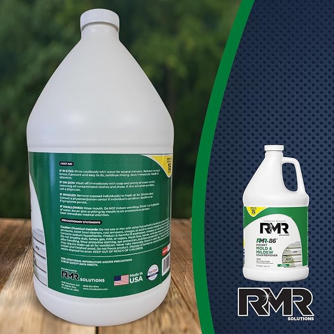 RMR-86 Instant Mold and Mildew Stain Remover Spray - Scrub Free Formula, 1 Gallon