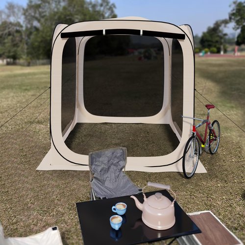 HOOYEAH Pop-up Tent Screenhouse, Portable Screened Tent Camping Canopy Foldable Instant Screen Room Outdoor Gazebo with Mosquito Net for Patio, Backyard, Garden and Outdoor Activities, 6x6