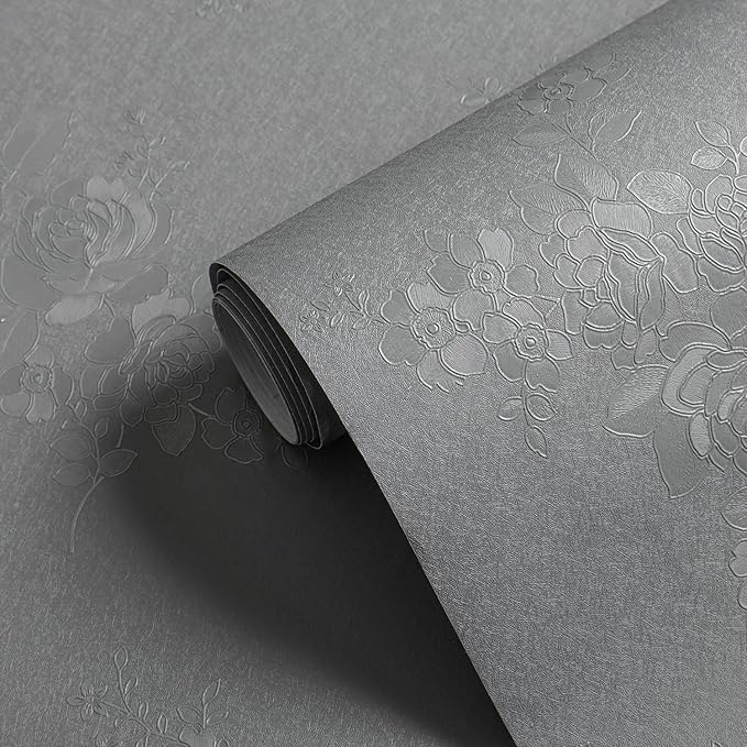Erfoni 78.7"x17.7" Grey Contact Paper Gray Peel and Stick Wallpaper Thicken