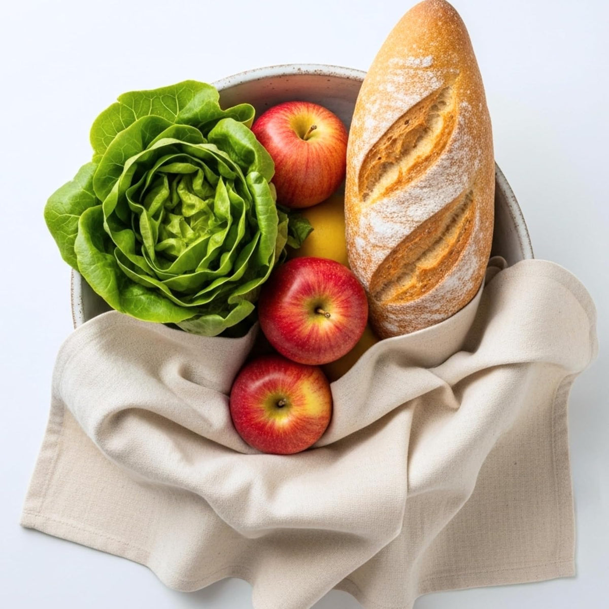 WHITEWRAP Flour Sack Towels| Tea Towel for Crafts| Kitchen Dish Cotton Blank Towel for Embroidery|Baking Bread Proofing Linen Cover| Thick Absorbent Quick Dry| 6 Pack 28"x28" Natural