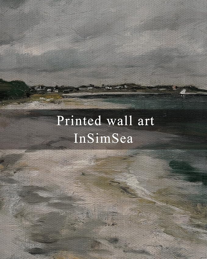 InSimSea Framed Canvas Wall Art, Large Coastal Seaside Painting Prints, Modern Farmhouse Rustic Wall Decor for Living Room Bedroom, French Country Decor, 20"x30"