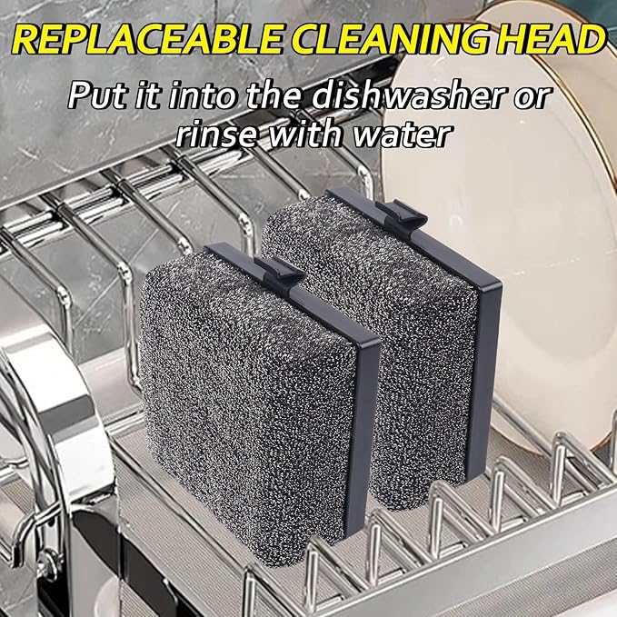 Grill Brush Brsitle Free, Replacement Cleaning Head, Heat-Resistant Kevlar Head for Steam Grill Brush(Only Replaceable Cleaning Head)