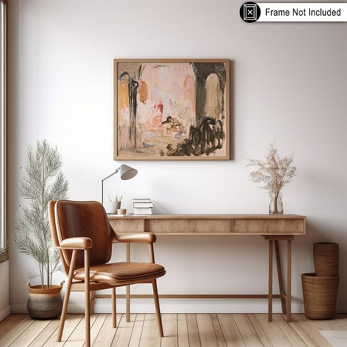 Poster Master Vintage City Landscape Painting Print - Retro Abstract Poster - Moody Art - Modern Farmhouse Wall Design - Aesthetic Art - Great Living Room or Office Decor - 18x24 Unframed Wall Art