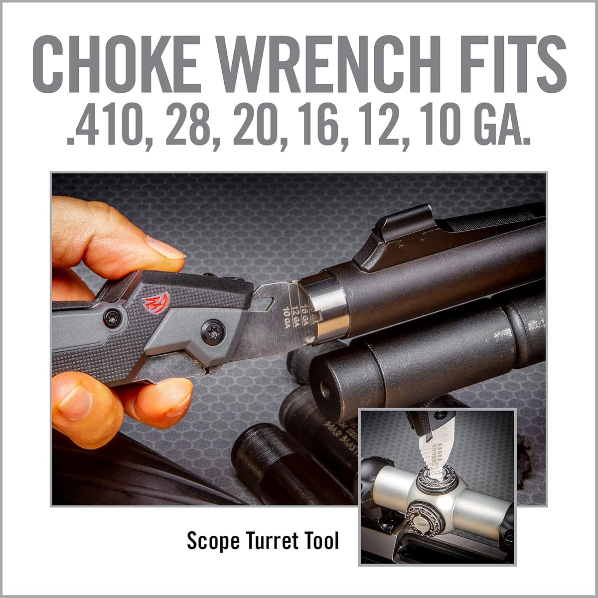 Real Avid 30-in-1 Gun Multitool for Shotguns & Rifles - Gunsmithing Tool with Choke Wrench, Bit Driver & More