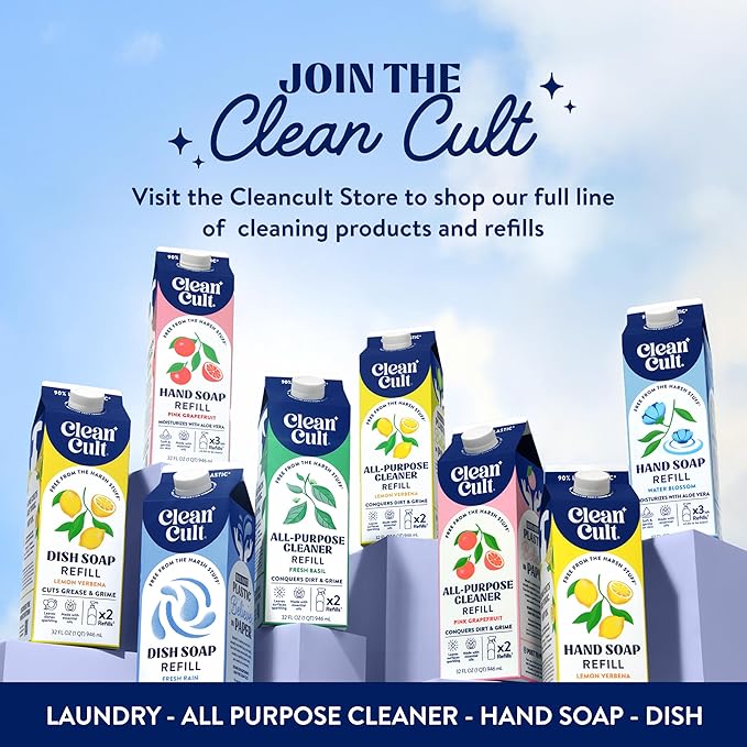 Ultra Concentrated Liquid Laundry Detergent Soap, 192 loads (96 oz), Long Lasting Scent, 90% Less Plastic, No Harsh Chemicals, Wild Lavender, Defeats Stains & Odors, HE/Standard Compatible