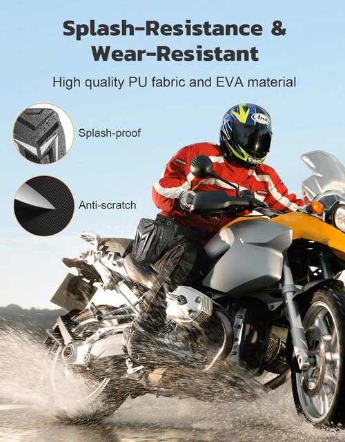 iBytoc Thigh Bag with Leg Strap, Motorcycle Leg Bag Water-Resistant, Drop Leg Bag for Men Women, Sturdy EVA Pack Pocket, Expandable Storage Pocket for Cycling Hiking Climbing Fishing