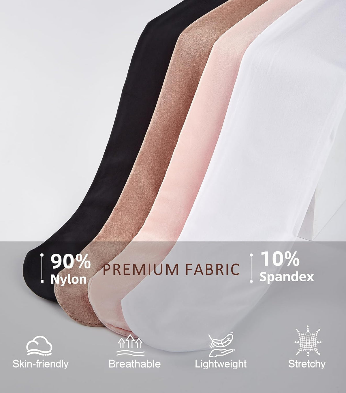 CozyWow Ultra Soft Ballet Tights | Comfortable Dance Tights for Girls, Sizes 4T to 12T