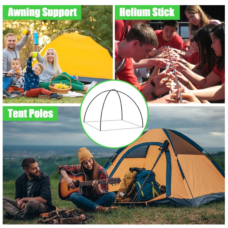 2PCSX 112" Tent Pole;Replacement Poles for Kids Tent,6mm Hiking and Camping Tarp,Suitable for All Kinds of Indoor and Outdoor Camping Tent