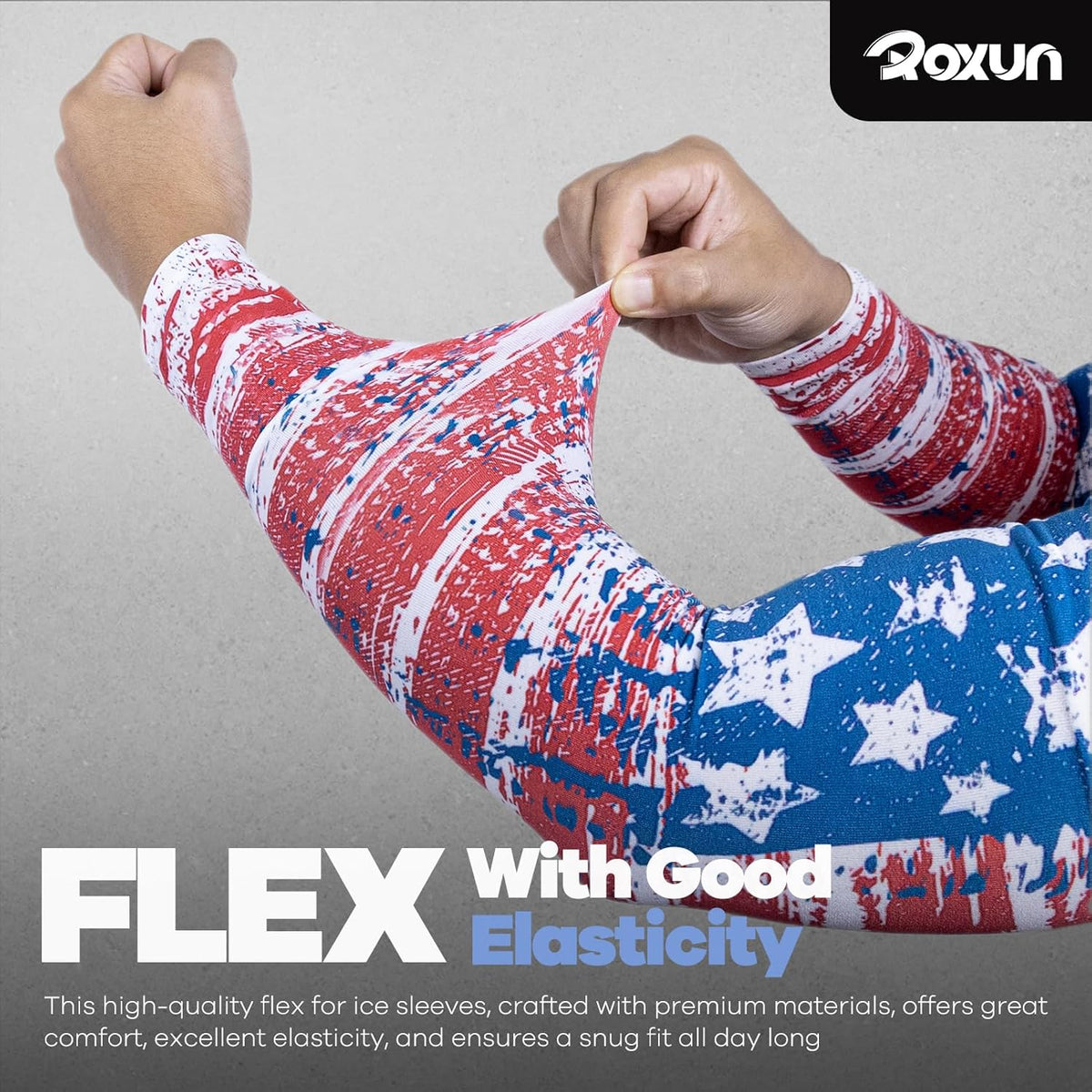 ROXUN Arm Sleeves - Cooling UV Sun Protection Compression for Men & Women | Comfortable Fit