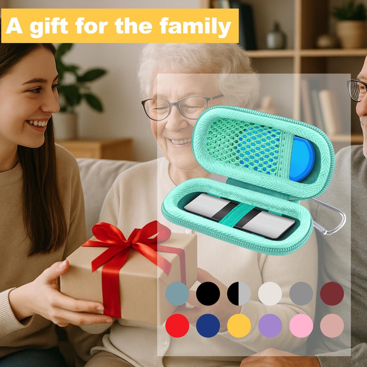 khanka Hard Case for AliveCor KardiaMobile ECG Monitor, Fits KardiaMobile 6L/6L Max, 6-Lead Personal EKG Device, Portable Heart Monitor Storage (Case Only)(Teal)
