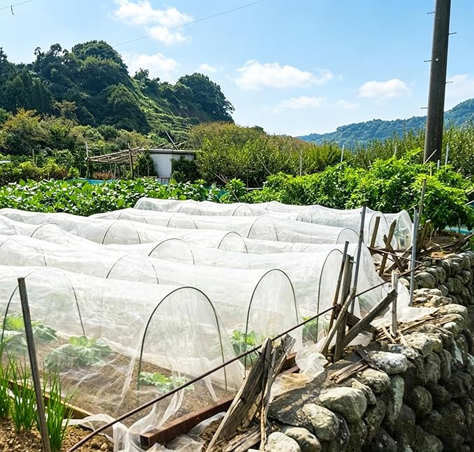 Garden Netting Pest Barrier 6.5x20FT Ultra Fine Insect Netting for Garden Raised Beds, Plant Net Mesh Cover for Garden Protection, Bird Bug Net, Greenhouse Row Cover Nets for Vegetables Fruits Flowers
