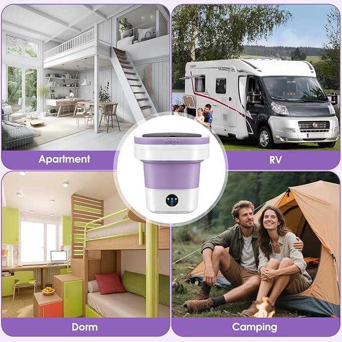 Portable Washing Machine 16L Mini Laundry Washer 3 Modes with Spin Basket Laundry Machine Cleaning Depth Underwear,Baby Clothes Small Shirt for Apartments Dormitories Hotels and Camping