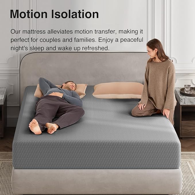 Novilla King Size Mattress, 12 Inch Memory Foam Mattress King for Cool Night Sleep & Pressure Relief, Thermally Balanced Foam Mattresses For Heat Dissipation, CertiPUR-US Certified Mattresses in a Box