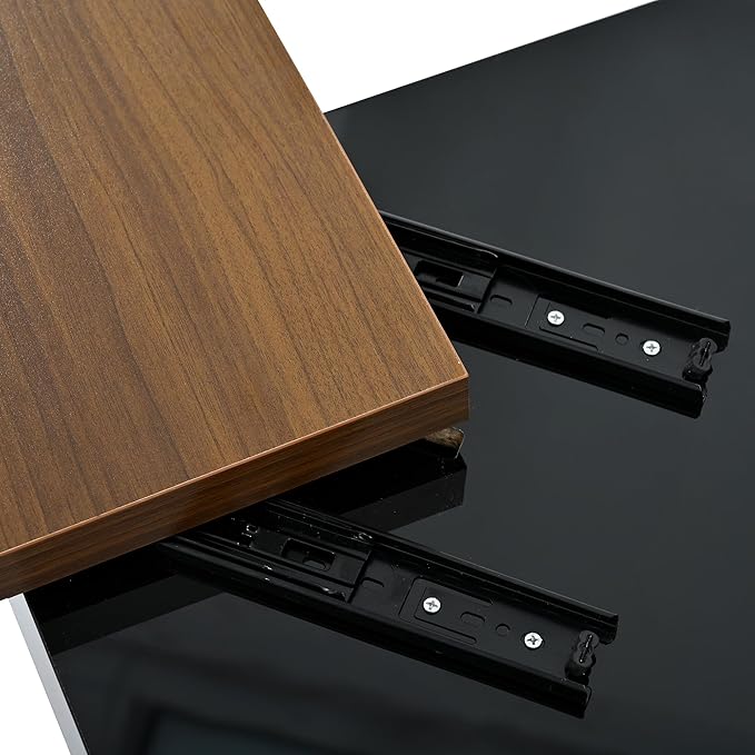 WILLIAMSPACE 31.5" Movable Top Coffee Table with 4 Hidden Storage Drawers & High Gloss Finish, Modern Square Wood Center Table Accent Side End Tea Table for Living Room, Black