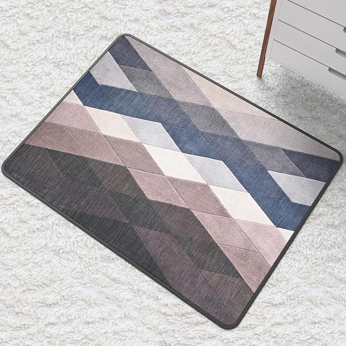 Heavy Duty Office Chair Mat for Carpet and Hardwood Floor Bohemian Desk Chair Mat Rug 36'' x 48'' Jacquard Woven Surface Floor mats for Office Home