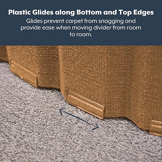 Angeles, Quiet Divider with Sound Sponge 48" x 10' Wall in Natural Tan