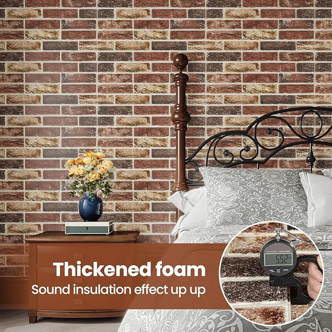 3D Wall Panels Brick Peel and Stick 26.7"x13.4"-10 PCS