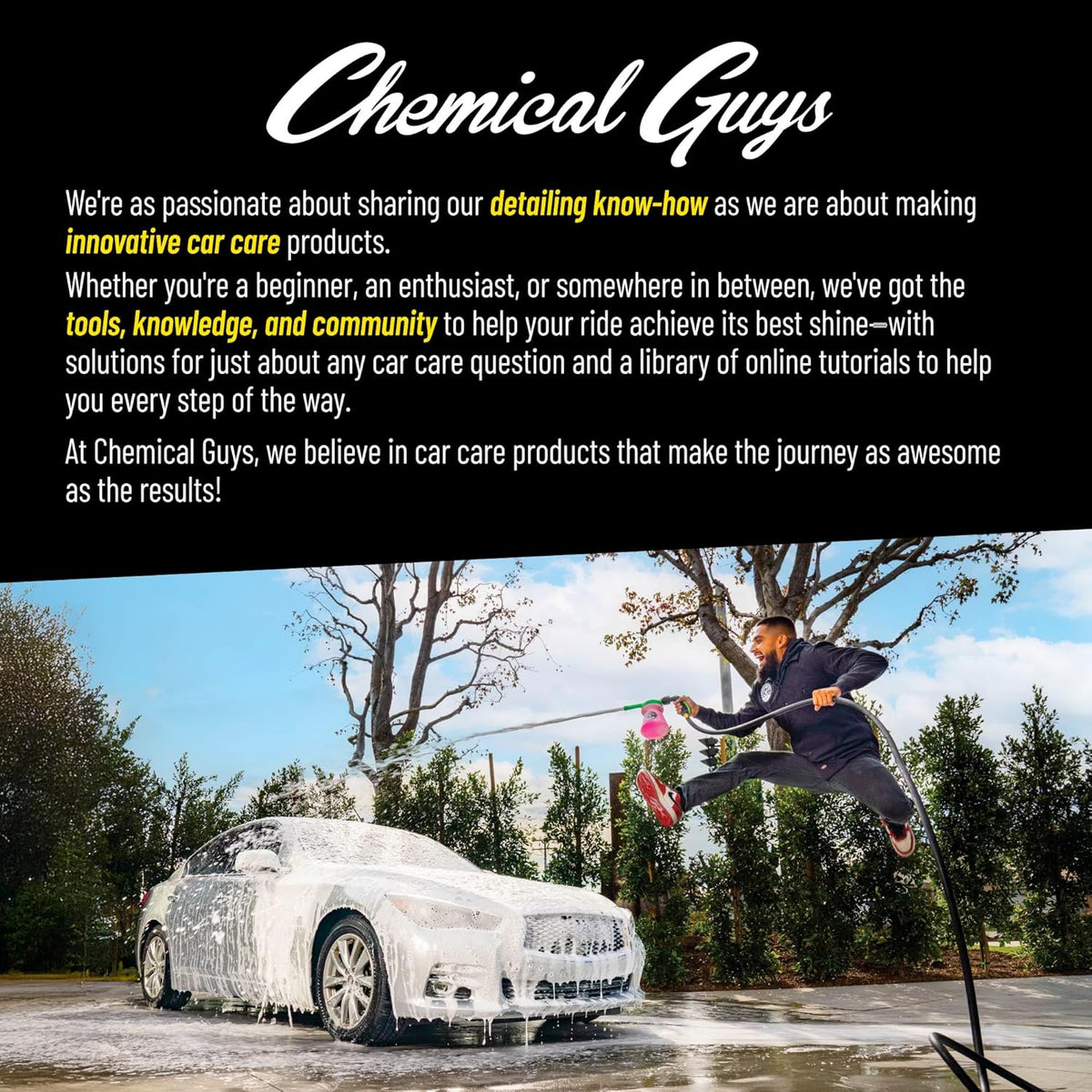 Chemical Guys Heavy Duty Bottle Sprayer - Chemical Resistant Trigger for Car Detailing, Adjustable Mist to Stream, High Output, for Cleaners, Sprays, Degreasers (Acc_121.16HD3) - 16 Oz, 3 Pack