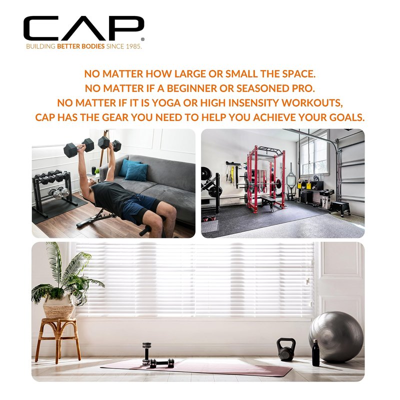 CAP 90 LB Rubber Coated Hex Dumbbell Weight, Rubber Free Weights for Home Gym Strength Training, Comfort Grip Handle, Pair