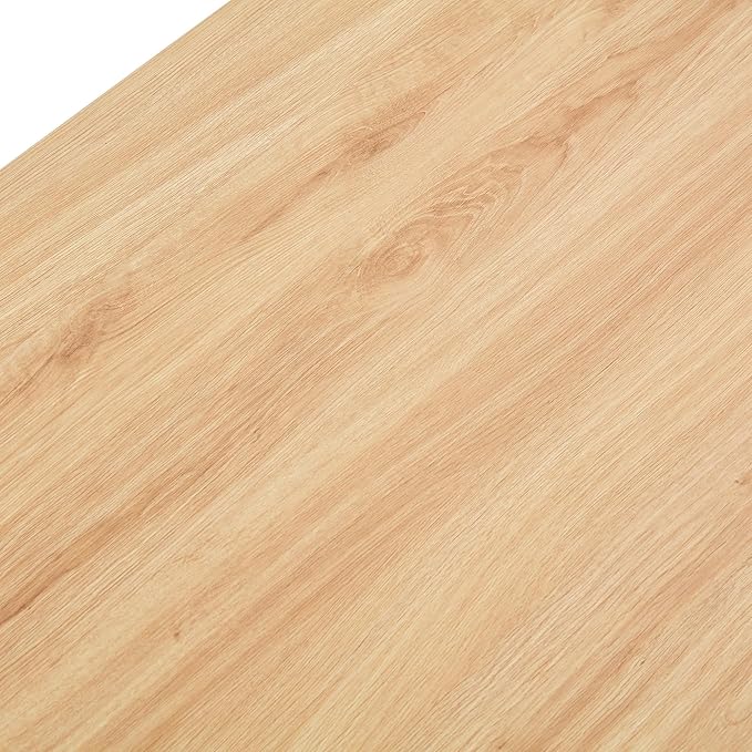 43.3" Coffee Table with Storage, 2-Tier Mid Century Rectangular Accent Table with Thick Tabletop, Rustic Style Cocktail, Center Table for Living Room, Office, Apartment (Natural Wood)