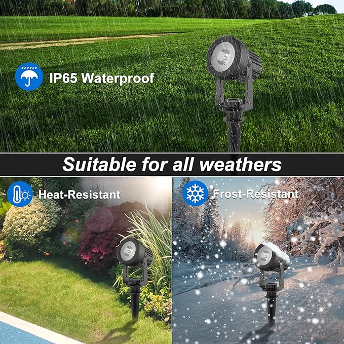 Solar Spot Lights Outdoor, Landscape Spotlights IP65 Waterproof 9.8ft Cable, Dusk to Dawn Solar Uplights for Tree Garden Yard Driveway Porch Walkway Pool (6-in-1, 3000K Warm White)